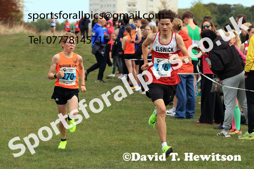Boys and Girls under-15s, 2025 Farringdon Cross Country Relays, Sunderland. Photo: David T. Hewitson/Sports for All Pics